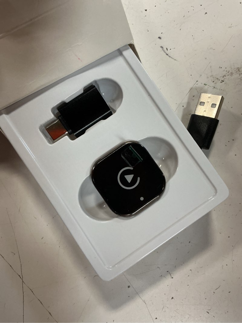 Condition photo showing Good Condition for wireless carplay adapter & android auto dongle, fast auto-connect, compact plug & play wireless carplay converter for iphone & android, usb/usb-c, no delay, seamless reconnection (black)