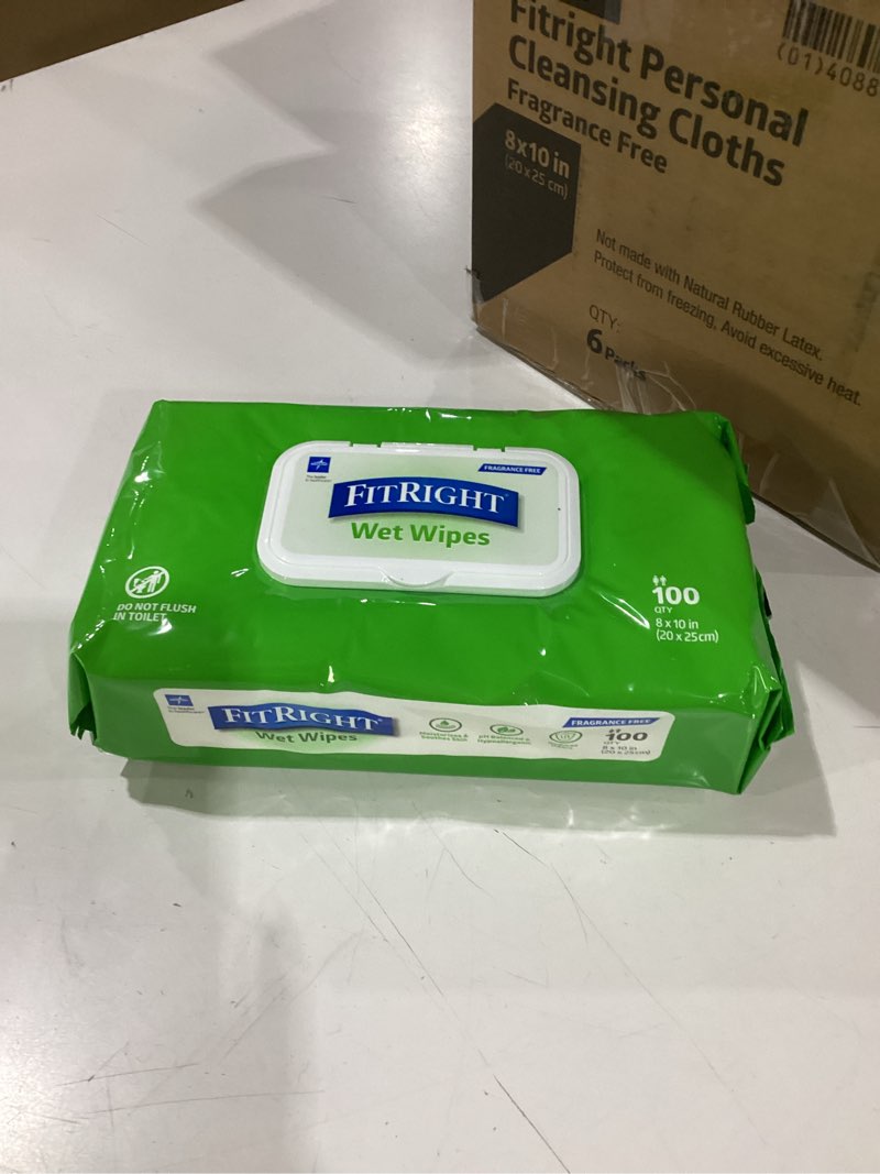 Medline fitright personal cleansing cloths fragrance free 6 packs