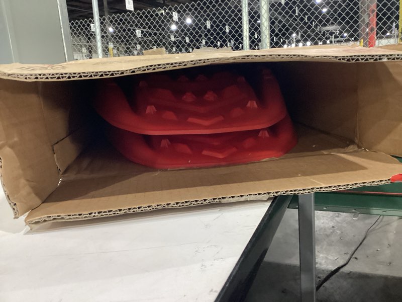Condition photo showing Good Condition for NO STORAGE BAG Red Recovery Boards Tire Traction Mats With Storage Bag, Assist Off-Road Trapped Vehicles To Escape Desert, Snow And Climbing Obstacles, Car Extraction Accessories, 42.13\"x13.98\"x2.36\", 2pcs