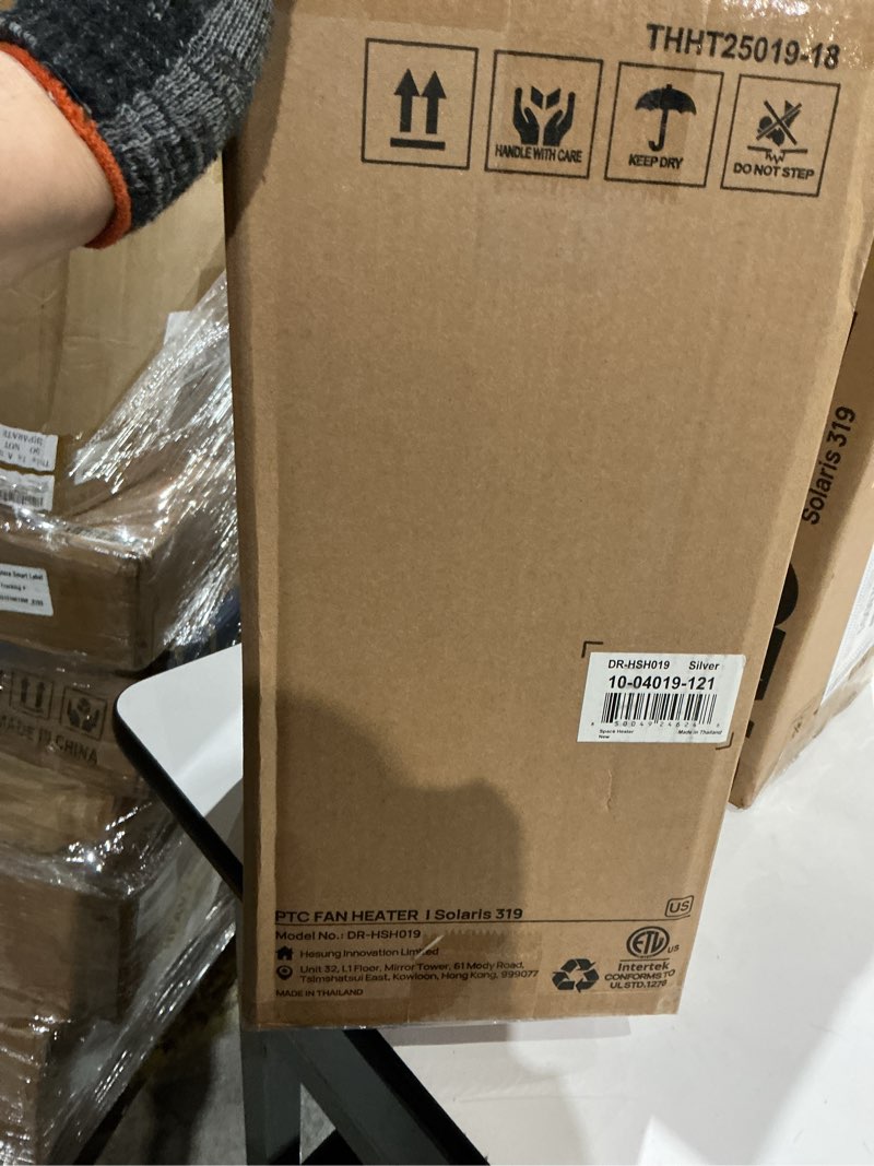 Condition photo showing Good Condition for dreo quiet space heater, 1500w portable heaters for indoor use with remote, 70° oscillation, fast and safety electric ptc ceramic for desk office bedroom, 12h timer silver heaters