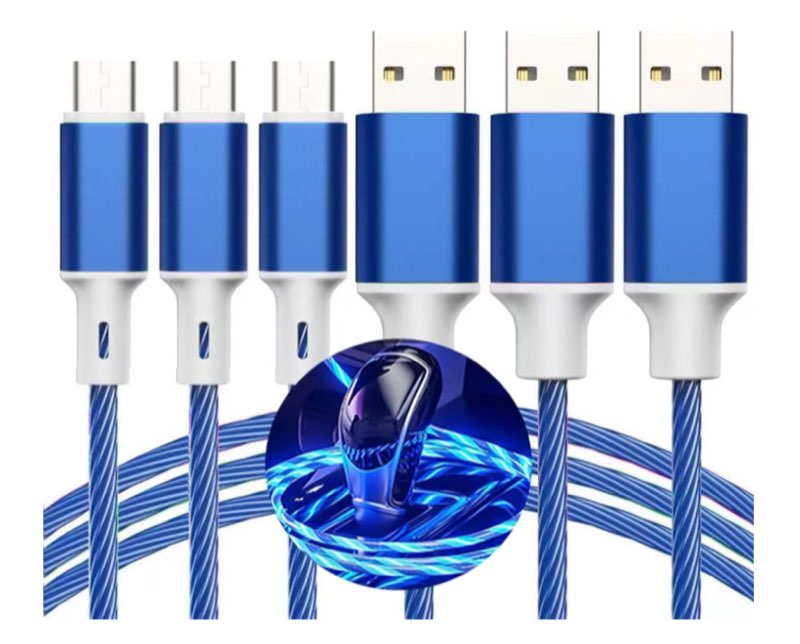 Led Light Up USB to USB C Cable 10FT for iPhone 15/15 Pro/15 Pro Max/15 Plus,USB A to Type C Charger Cord for Samsung or Android Phones,No Fast Charging But Efficient?3Pack?