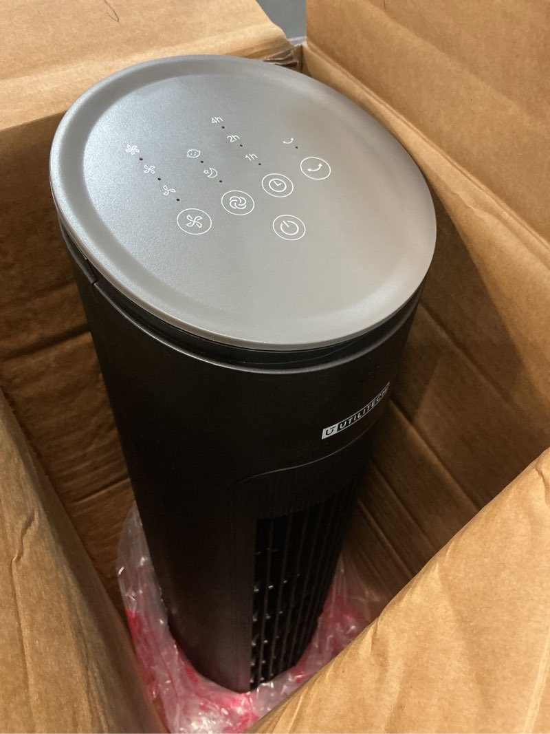 Condition photo showing Good Condition for utilitech 42-in 120 -volt 3 -speed indoor black/matte oscillating tower fan with remote