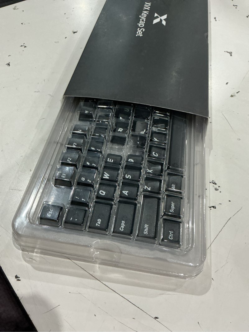 Condition photo showing Good Condition for hitime xvx black clear keycaps, transparent keycaps 60 75 100 percent, ceramic keycap style, shine through keycap, cherry profile keyboard keycap set for mx switches mechanical keyboard, 119 keys