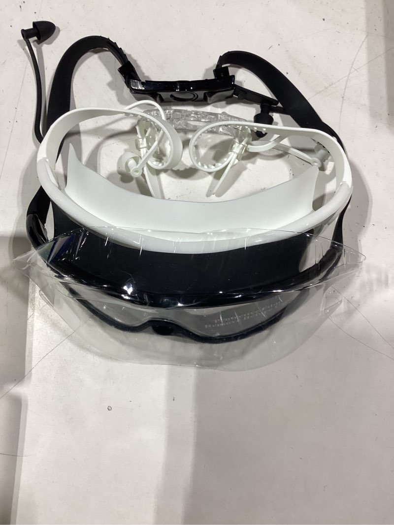 Condition photo showing Good Condition for swim goggles 2 pack, wide view anti fog&uv swimming goggles for audlt, no leak pool beach essentials for men women transparent black & transparent white large for adults