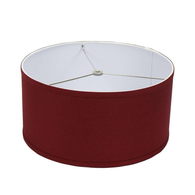 14” linen drum lamp shade brick 