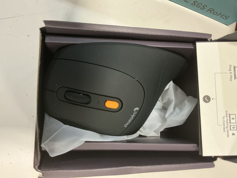 Condition photo showing Good Condition for protoarc ergonomic mouse, em11 nl bluetooth rechargeable wireless vertical mouse, 3 multi-device connectivity for computer/pc/laptop, 2.4ghz optical mice for windows, mac os, black