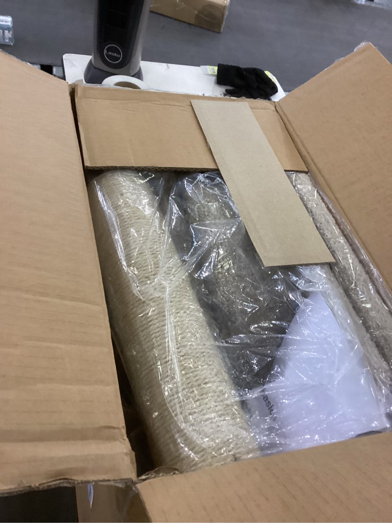 Condition photo showing New/Like New for Amazon Basics Cat Tree - Indoor Cat & Kittens Multi-Level Climbing Activity Tower with Scratching Posts, Large (45.9"H) - Beige