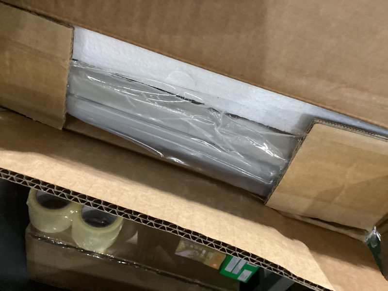 Condition photo showing New/Like New for Honey-Can-Do 2-Tier Steel Shoe Rack, Slatted Shelves, Tube Piping, Grey & White, 30”W x 11”D x 20”H