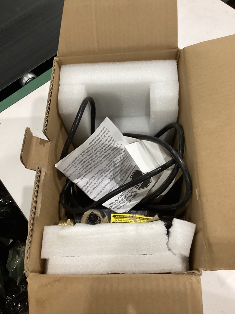 Condition photo showing As Is for utilitech 1/2-hp 25-gpm cast iron electric utility pump
