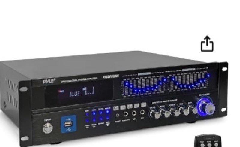 pyle bluetooth hybrid home amplifier - 6-channel 2000w rack mount power amplifier receiver w/ radio 