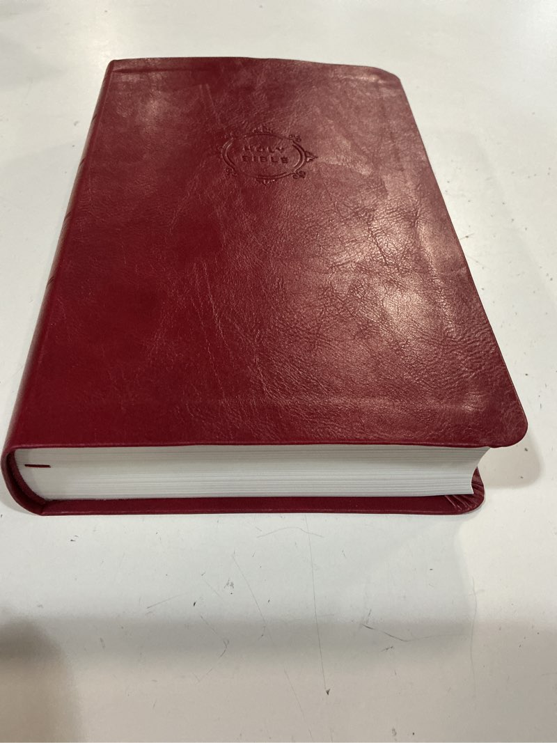 Condition photo showing Good Condition for nkjv, personal size giant print reference bible (#8843burrdr - burgundy leathersoft)