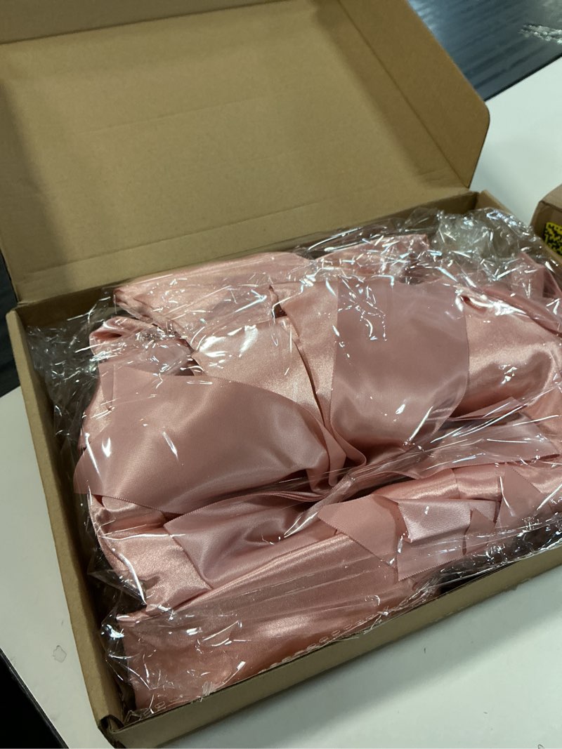 Condition photo showing Good Condition for crowye 13 pcs large pink bow decor set include 71 x 20 giant coquette bow decorative satin ribbon tie and 12 pcs 6" small pink bows with hanging ring for wedding birthday party baby shower room decor