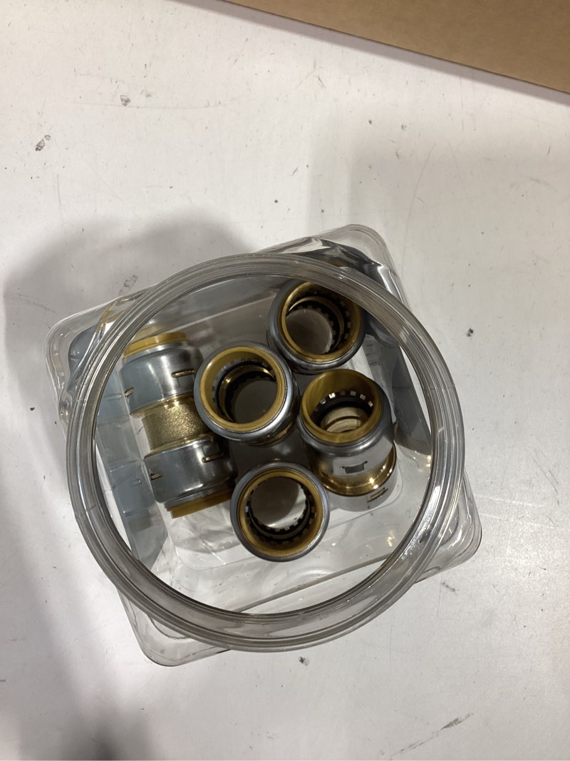 Condition photo showing As Is for sharkbite max 3/4-in push-to-connect coupling (8-pack)