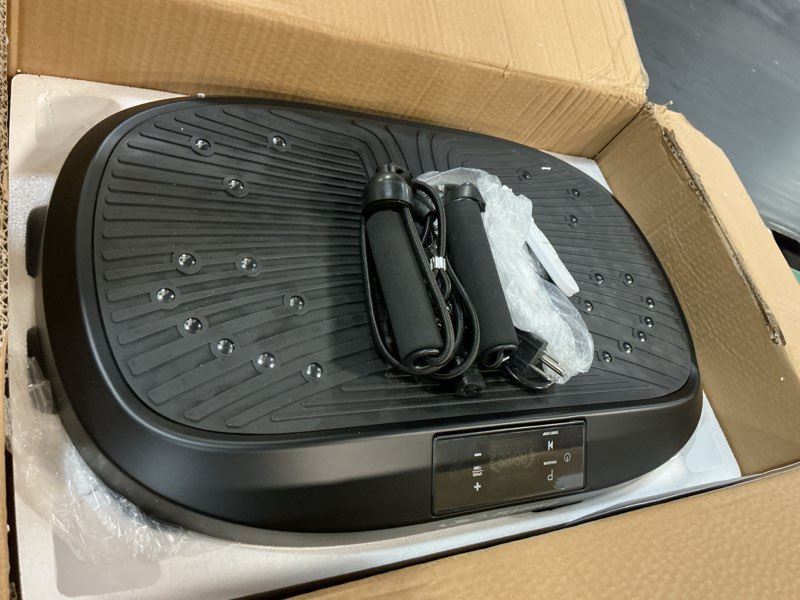 Condition photo showing Good Condition for flybird vibration plate exercise machine, adjustable speed high intensity vibration for muscle toning weight loss lymphatic drainage, full body workout vibration plate black