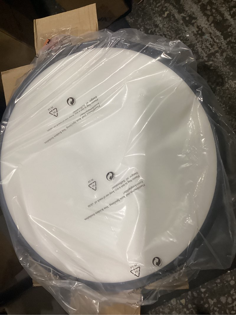 Condition photo showing New/Like New for lmp 15.8inch flush mount ceiling light 36w, 3cct selectable (3000k/4000k/5000k) dimmable ceiling light fixture, 2200lm black thin round led ceiling light flush mount for bedroom,1 pack, tel black 1 pack