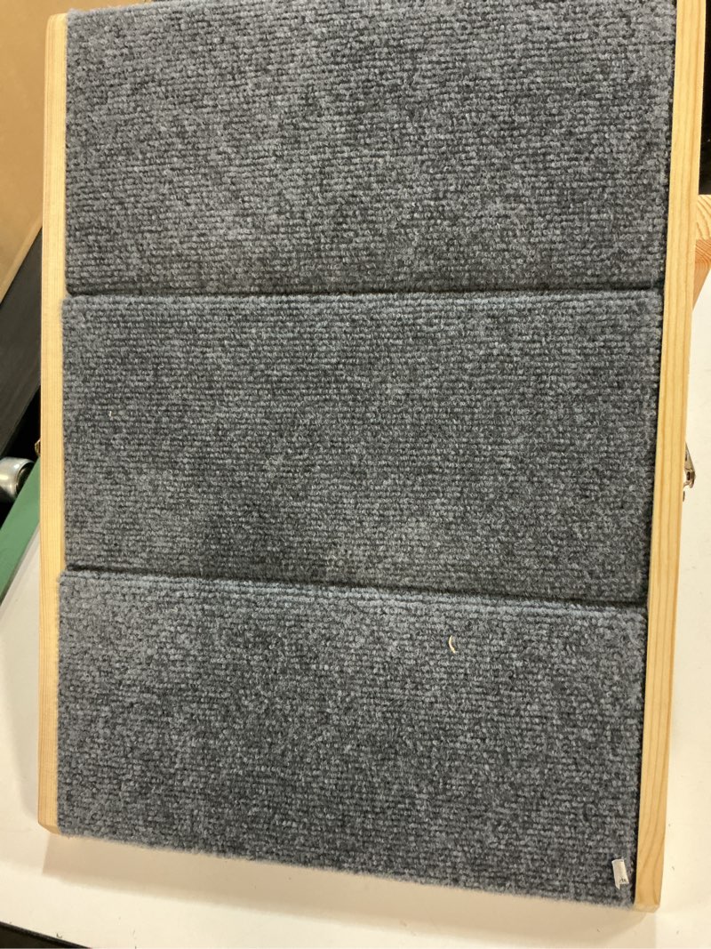 Condition photo showing Good Condition for kffkff 3-step wooden pet stairs  foldable dog steps for beds  sofas  and cars  110 lbs capacity  durable and stable design for small to large pets