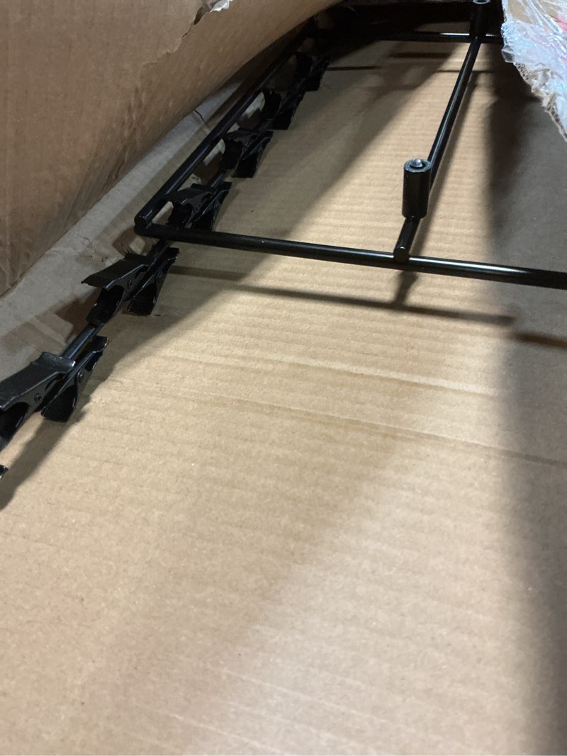 Condition photo showing Good Condition for clip strip chip rack display stand, snack rack, metal, 2 rows, 30 clips, off-white, organize snacks in retail stores and household, product merchandising
