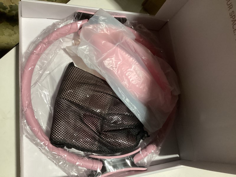 Condition photo showing Good Condition for MOAV Premium Pilates Essentials Kit - 14" Ring with Cushioned Handles, Mini Ball with Pump, & 3 Durable Fabric Resistance Bands for Full Body Home Workouts Rosè