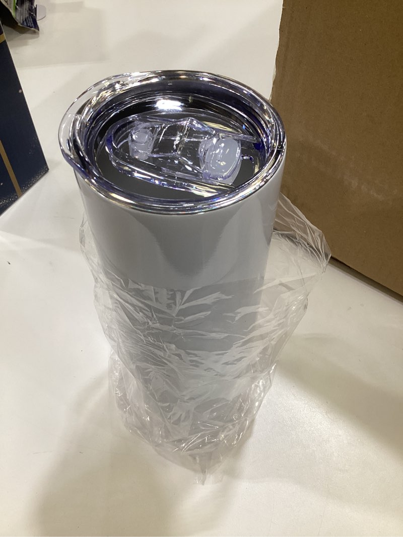Condition photo showing Good Condition for 24 pack sublimation tumblers bulk 20 oz skinny straight, sublimation blanks double wall stainless steel skinny tumbler with lid and straw, shrink wrap film, individually boxed, for heat press machine