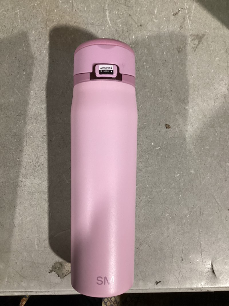 Condition photo showing Good Condition for Simple Modern Mesa Loop Water Bottle with Covered Straw and Handle | 24oz Cup Holder Friendly Insulated Stainless Steel Bottles for Travel, Sports and School | Pink Champagne 24 Ounces -Pink Champagne