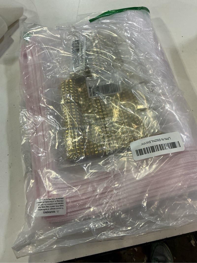Condition photo showing Good Condition for rudong m 100 pcs light pink satin napkins and napkin rings set, 17 x 17 inch square cloth napkins set of 50, silky soft table napkins bulk for weddings, banquet, parties dinner decoration