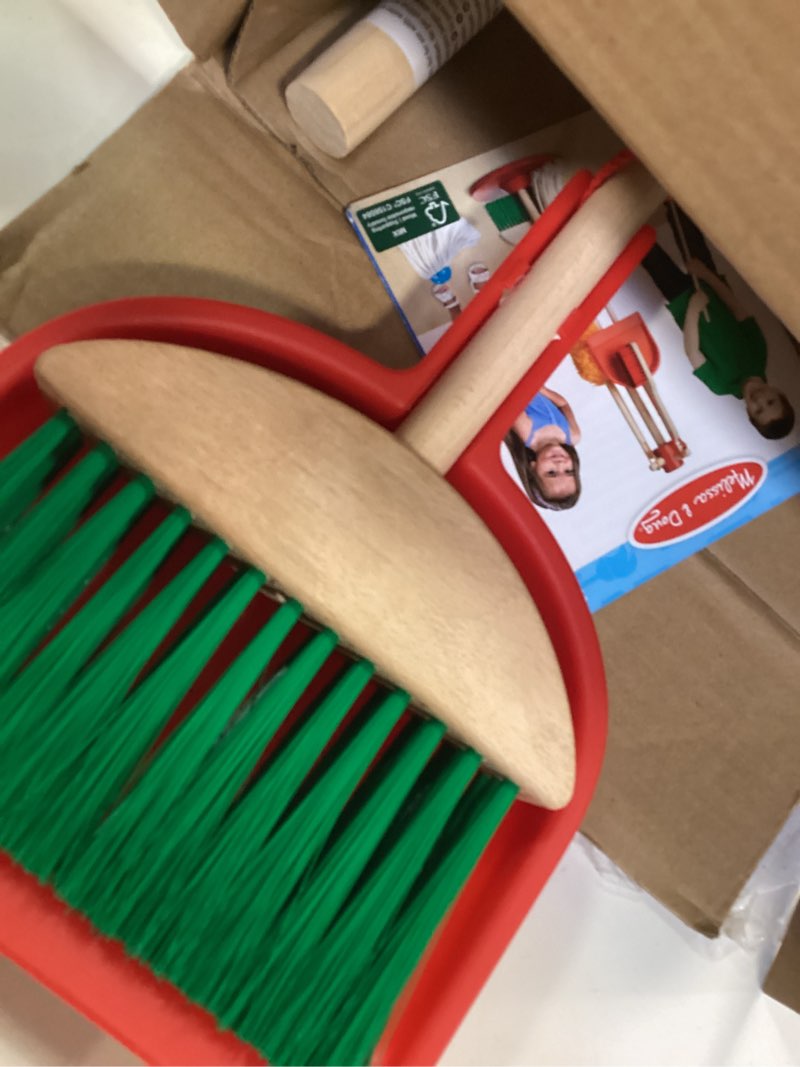 Condition photo showing Good Condition for Melissa & Doug Let's Play House Dust! Sweep! Mop! 6 Piece Pretend Play Set - Toddler Toy Cleaning Set, Pretend Home Cleaning Play Set, Kids Broom And Mop Set For Ages 3+