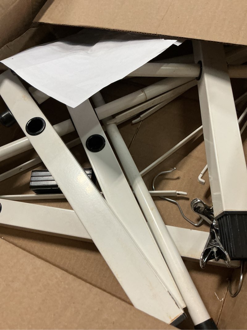 Condition photo showing As Is for hockey gear drying rack metal hockey drying rack for storing adult and child sports equipment 4 additional hanging clips 1