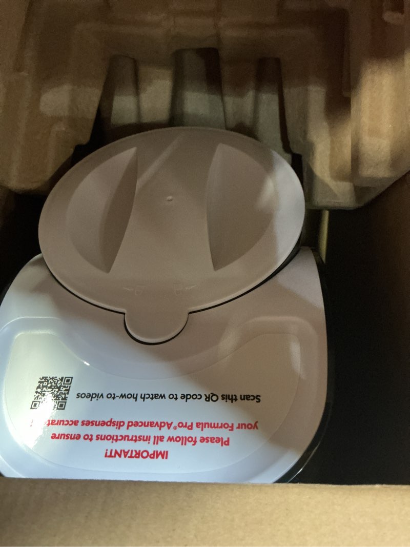 Condition photo showing As Is for Baby Brezza New and Improved Formula Pro Advanced Formula Dispenser Machine - Automatically Mix a Warm Formula Bottle Instantly - Easily Make Bottle with Automatic Powder Blending, White