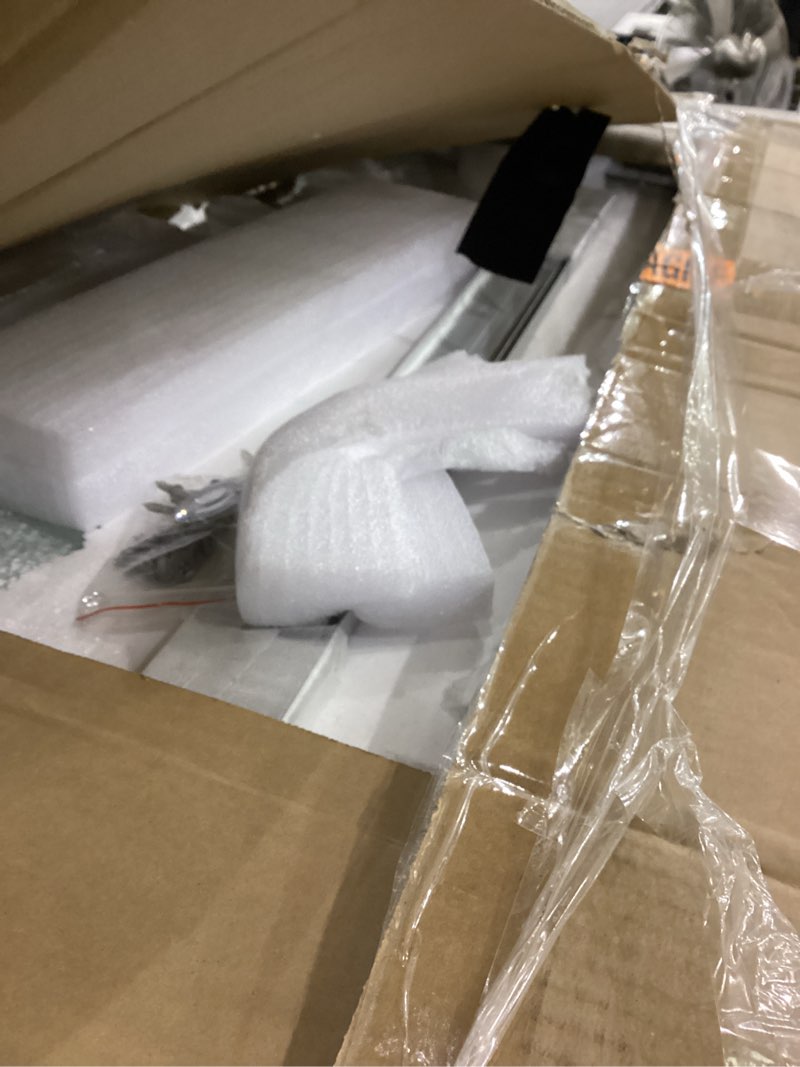 Condition photo showing As Is for Quartet Magnetic Glass Dry Erase White Board, 36''W x 24''H Whiteboard, Infinity Frameless Mounting, White Surface (G3624W) White 36" x 24"