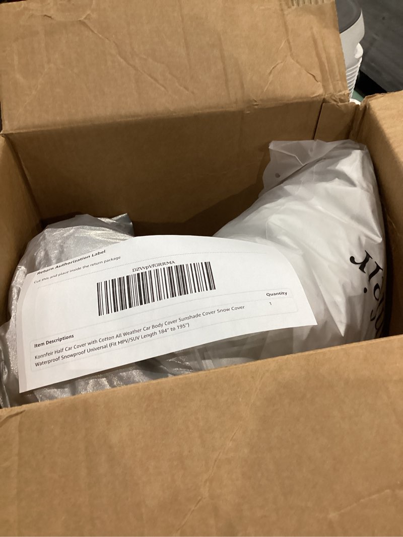 Konnfeir half car cover with cotton all weather car body cover