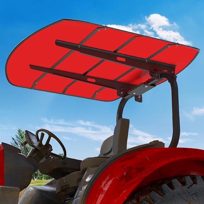 MOOFI Mowers Canopy for ROPS - Non-fading High-Density Thermoplastic Umbrella - 53-3/8" X 53-3/8" (A