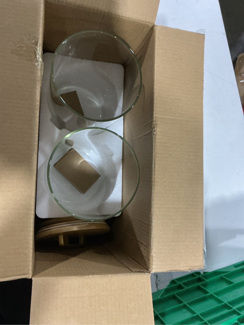 Condition photo showing Good Condition for 1.5 gallon 2pcs glass drink dispenser for parties,beverage dispenser with wooden stand, lemonade dispenser,juice containers & water pitcher with lid for lemonade, iced tea and party drinks