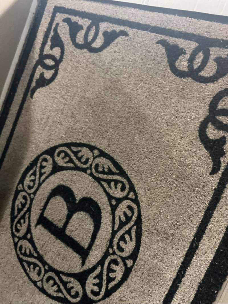 Condition photo showing Good Condition for barnyard designs natural coco coir heavy duty backing doormat - large cute non-slip front door welcome mat for outside entrance or porch entry, brown (30x48, border) border 30x48