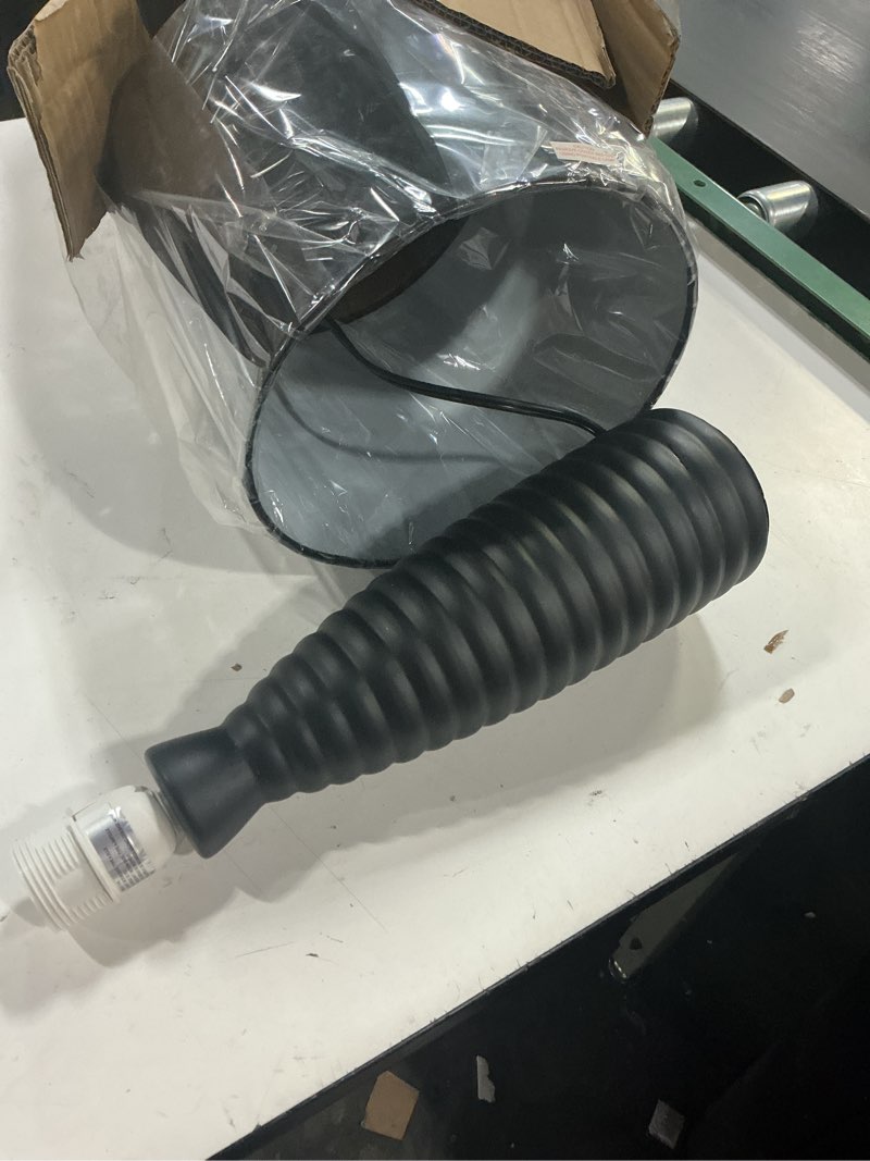 Condition photo showing As Is for Simple Designs LT2076-BLK Alsace Ceramic Ribbed Bottle Table Lamp, Black Black 1