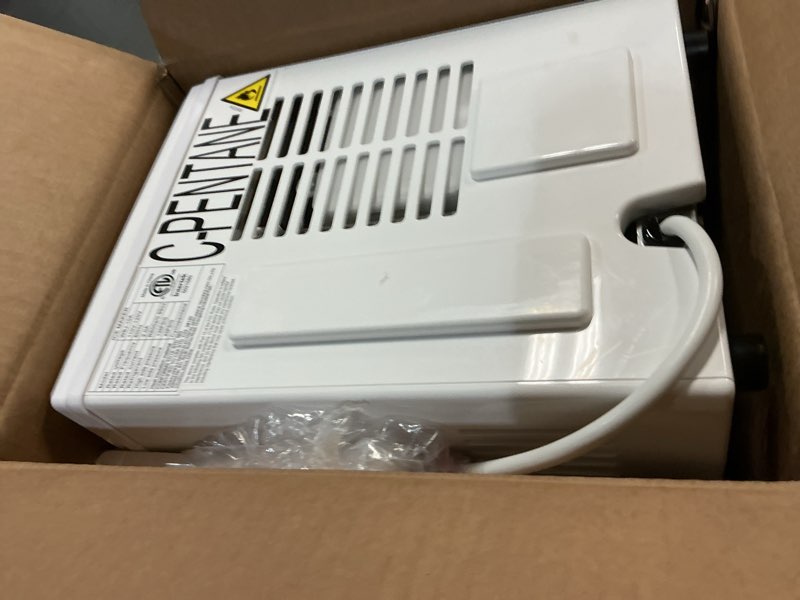 Condition photo showing New/Like New for ice makers countertop, portable ice machine with handle, 6 mins 9 bullet ice cubes with basket and scoop, 26lbs in 24hrs, auto-cleaning, for home, kitchen, rv, camping, white white handle 12.3"*11.5"*8.5"