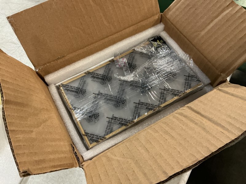 Condition photo showing New/Like New for ehwine 12 pack acrylic sign holder 4 x 6, double sided gold picture frame stand up table top sign holders, clear display stand menu flyer holder for wedding party gold 12 pack 4x6 inch