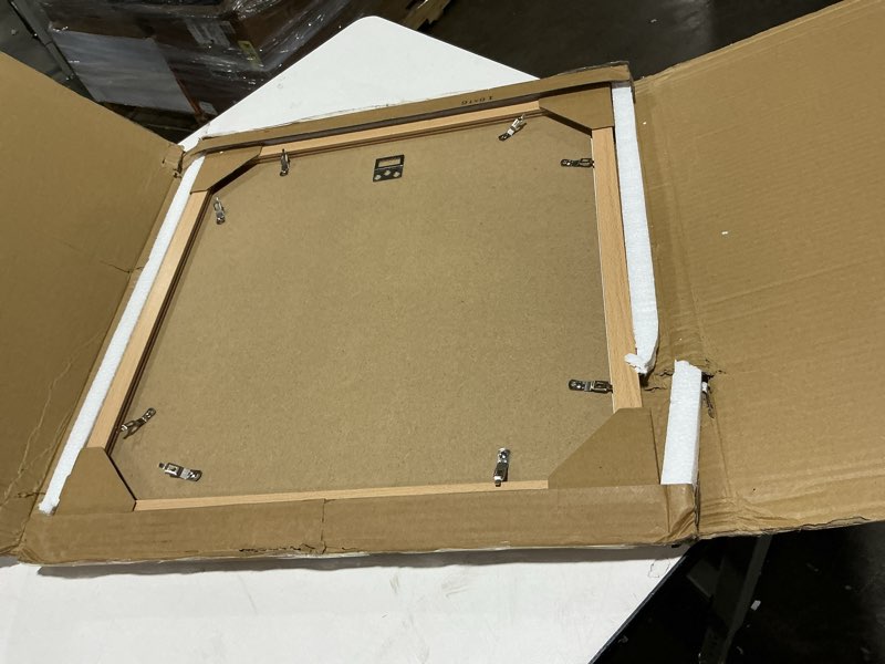 Condition photo showing Good Condition for VNVNK 16x16 Frame Natural Wood Color, Perfect for 16x16 Inch Picture without Mat or 12x12 Inch Picture with Mat, Home Wall Decor Picture Frame-1 PCS 16x16 Natural