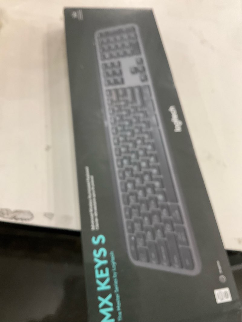 Condition photo showing New/Like New for Logitech MX Keys S Wireless Keyboard, Low Profile, Fluid Precise Quiet Typing, Programmable Keys, Backlighting, Bluetooth, USB C Rechargeable, for Windows PC, Linux, Chrome, Mac - Graphite MX Keys S Graphite