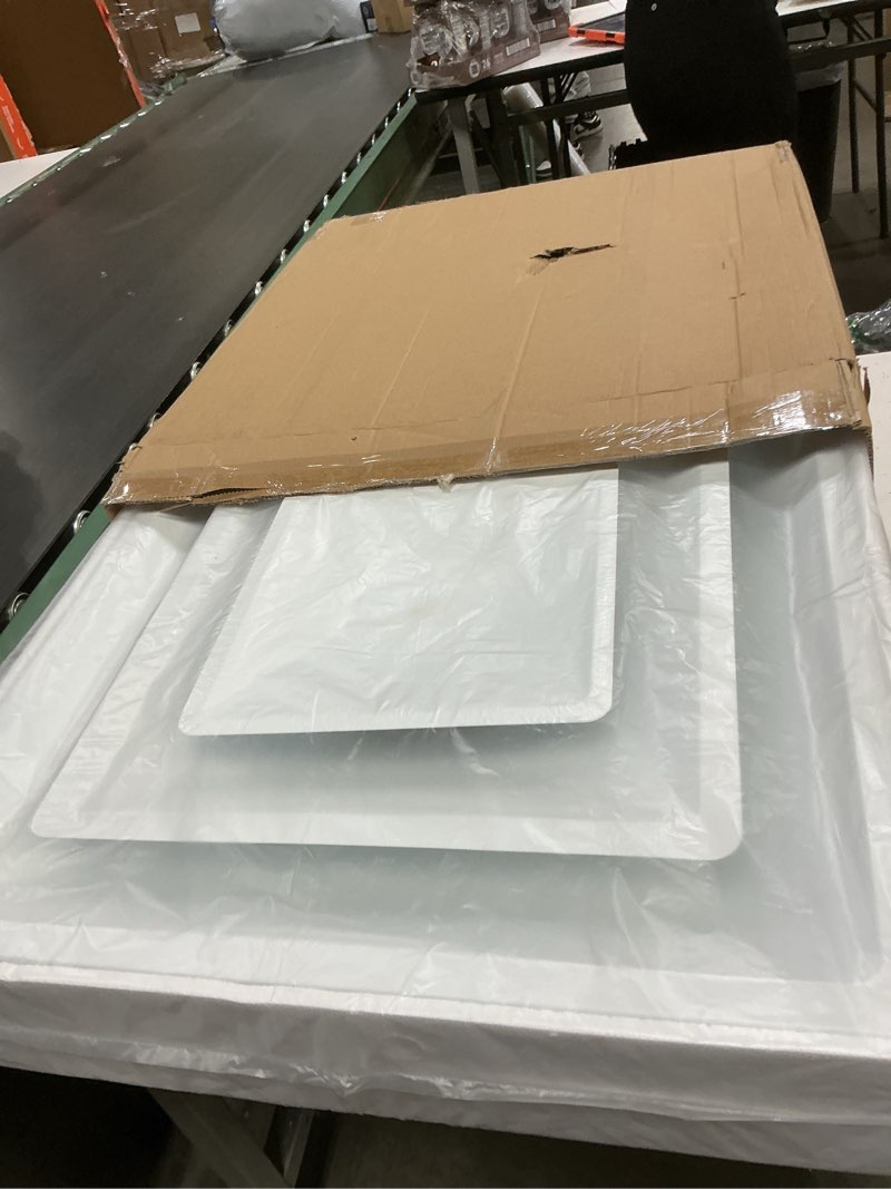 Condition photo showing Good Condition for Fits 24x24 Steel T-Bar Drop Ceiling Grid | 2x2 Feet Lay in Steel Air Supply Diffuser with Round 12" [Neck Size] by Handua | 2 Cone | Drop Celing Vent | White | Outer Dimension: 23-3/4" x 23-3/4" 1 12" Neck [2 Cone]