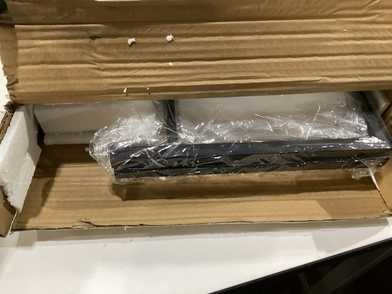 Condition photo showing New/Like New for aboxoo Printer Stand for Desk, Desktop Printer Shelf Large 3-Tier Multi-Purpose Office Organization Shelves for Home Office, Rustic Brown Rustic Brown Large