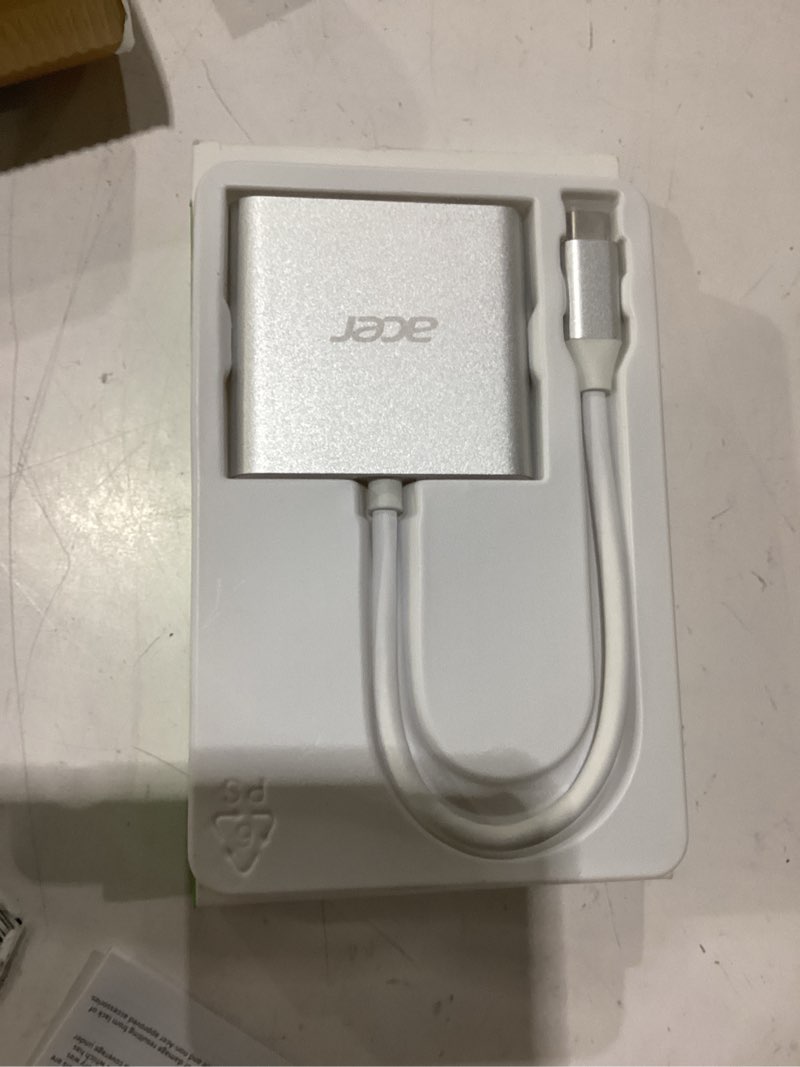 Condition photo showing New/Like New for acer usb c to hdmi adapter, 4k usb c hub with 100w pd, usba 3.0 port, hdmi to usbc multiport digital av converter for macbook neo/pro/air, ipad, tablets, tv, monitor and more (silver)