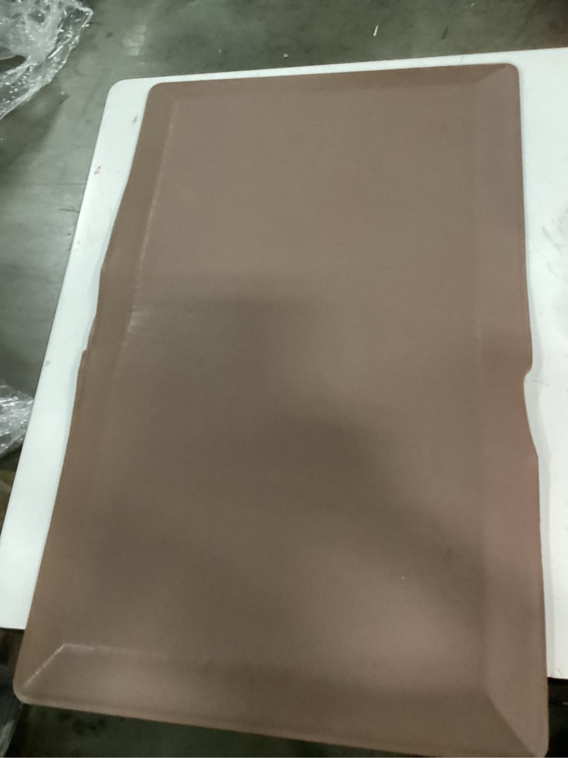 Condition photo showing New/Like New for weathertech comfortmat, 24 by 36 inches anti-fatigue comfort mat, carbon fiber pattern, tan tan 36"l x 24"w x 0.8"th