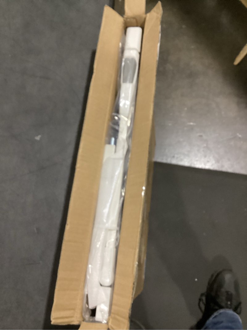 Condition photo showing New/Like New for babelio safety gate door fits for stairs, narrow and wide doorways with auto close, easy install, no drilling, pressure mounted for baby, child, pets, dog/puppy, 26''-40'', white white 30"tall 26"-40" wide
