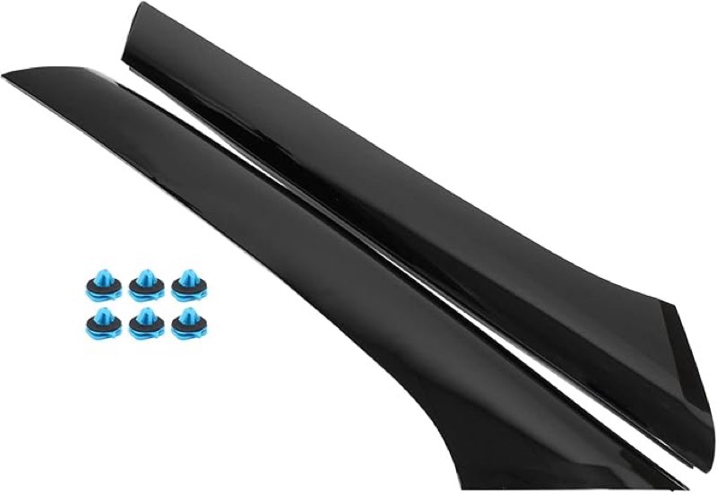 newyall gloss black front left and right windshield pillar outer trim molding panel
