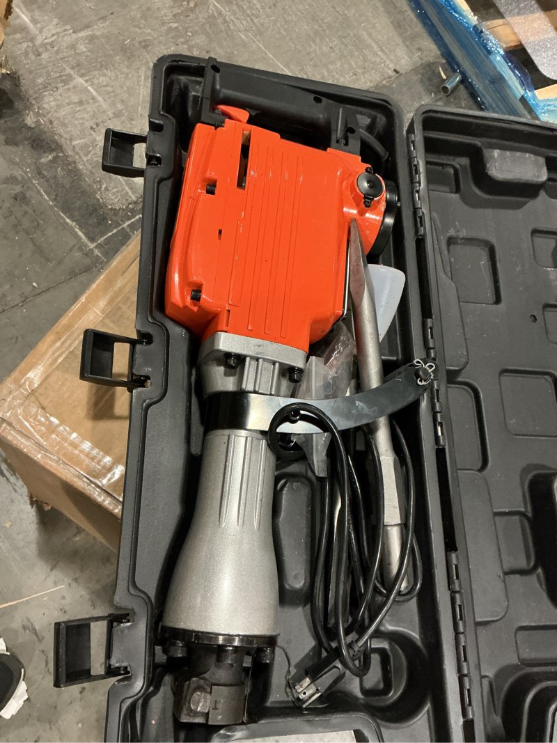 Condition photo showing Good Condition for VEVOR Demolition Jack Hammer, MAX 2200W Electric Jackhammer Heavy Duty, 1350 BPM Concrete Breaker 4pcs Chisels Bit Chipping W/Case, Gloves