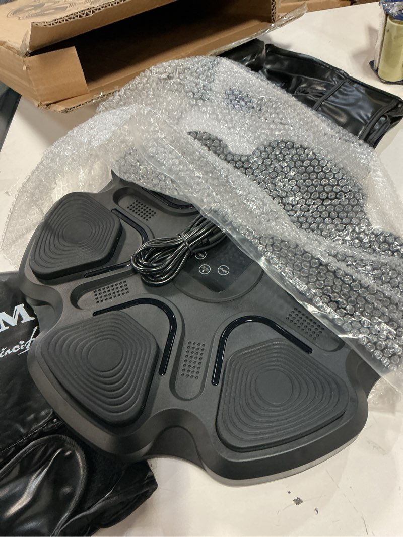 Condition photo showing Good Condition for Smart Music Boxing Machine for Adults and Kids, Bluetooth Boxing Equipment with Boxing Gloves, Wall Mounted Electronic Punching Machine for Home Gym Workout Indoor Targe