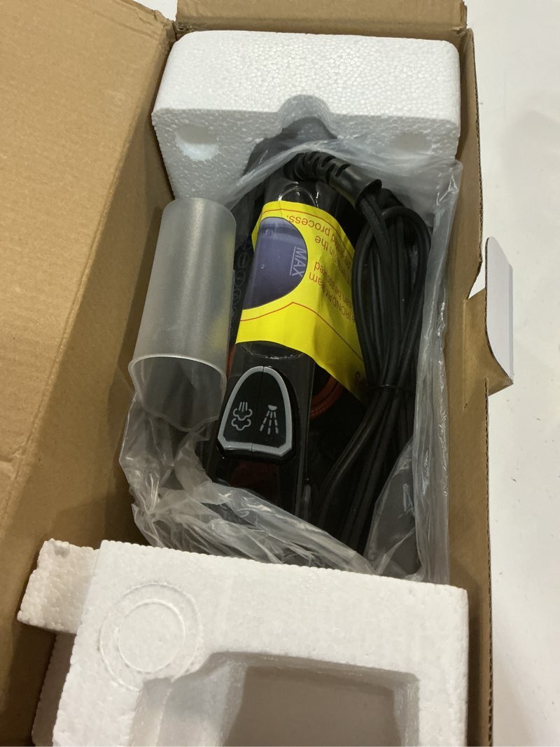 Condition photo showing Good Condition for steam iron for clothes with lcd screen, 1700w iron non-stick ceramic soleplate, auto shutoff, self-cleaning, anti-drip, steam burst, spray mist 10.14oz water tank ironing clothes for home,grey