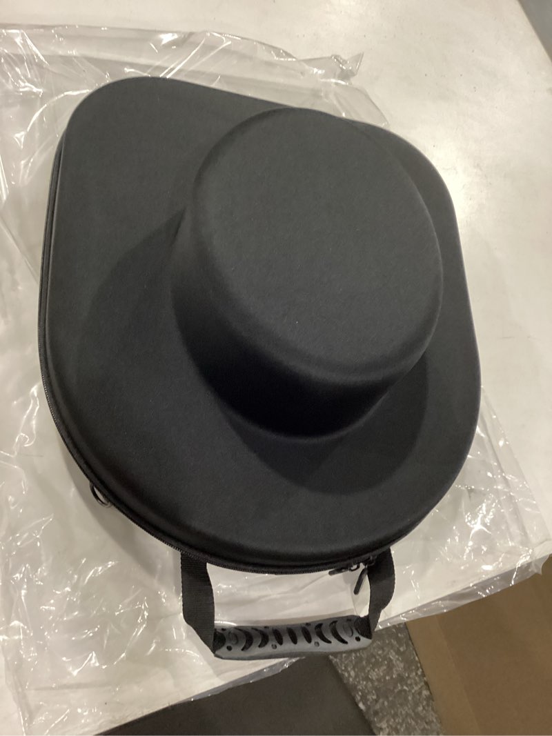 Condition photo showing New/Like New for Cowboy Hat Box for Travel, Crush Proof Hat Travel Case Carrier for Fedora Panama Straw Hat - 17x15 Black-1680