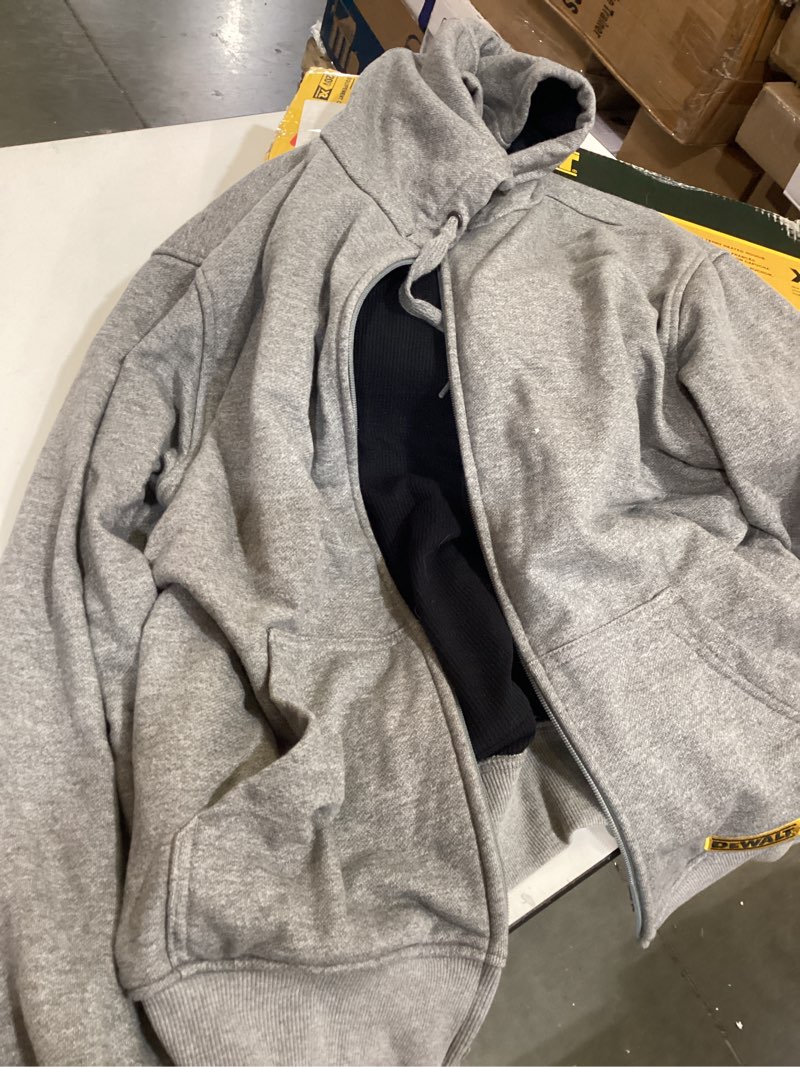 Condition photo showing As Is for dewalt heated lightweight soft shell jacket dewalt heated lightweight soft shell jacket kit gray x-large adapter only solid