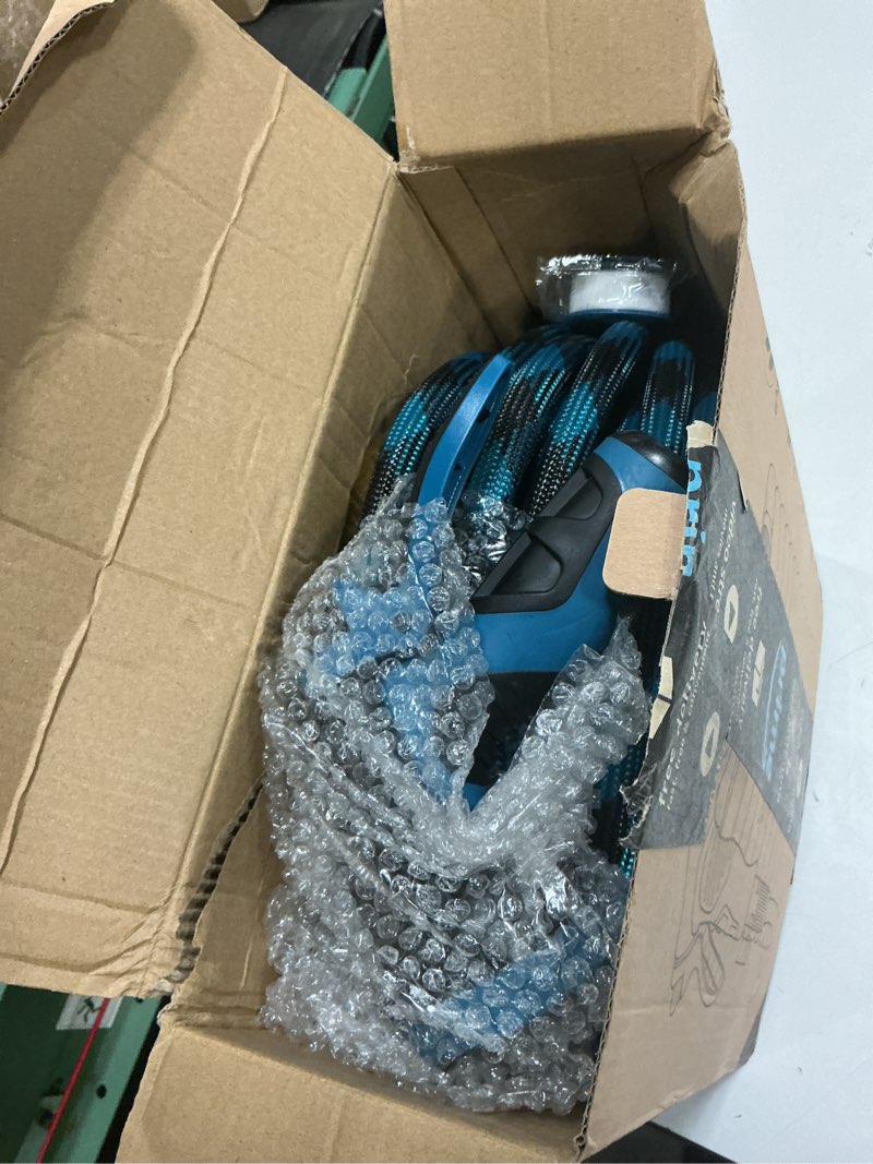 Condition photo showing Good Condition for garden hose, non-expandable water hose 100ft, flexible, kink & leak proof water pipe with 10-function spray nozzle, lightweight outdoor hose for yard, lawn, car wash, rv and home use